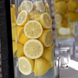 Summer Wedding table Centerpiece | Floating Lemon