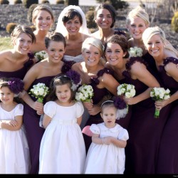 Polivka/Leaman Wedding - Bride with Bridesmaids and Flower Girls