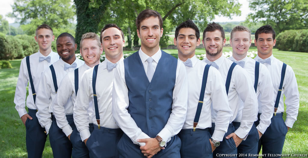 Brad Stamps and his groomsmen at Remnant Fellowship