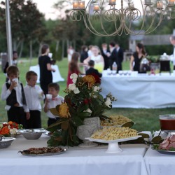 Fall Harvest Wedding Outdoor Reception Food Table