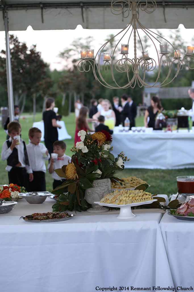 Fall Harvest Wedding Outdoor Reception Food Table