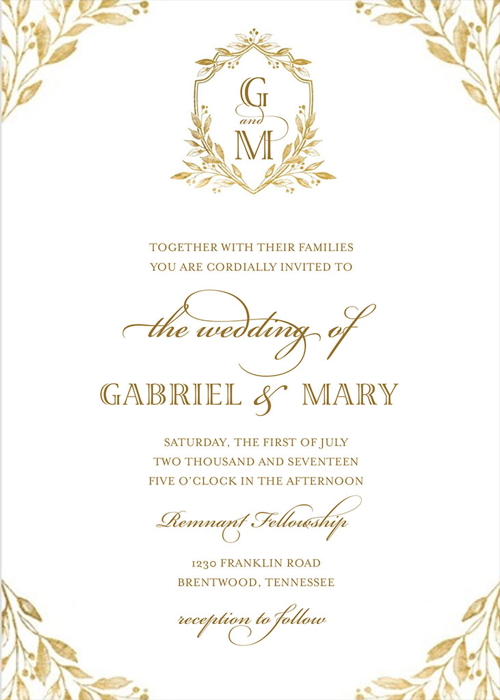 Wedding Invitations - Remnant Fellowship Weddings