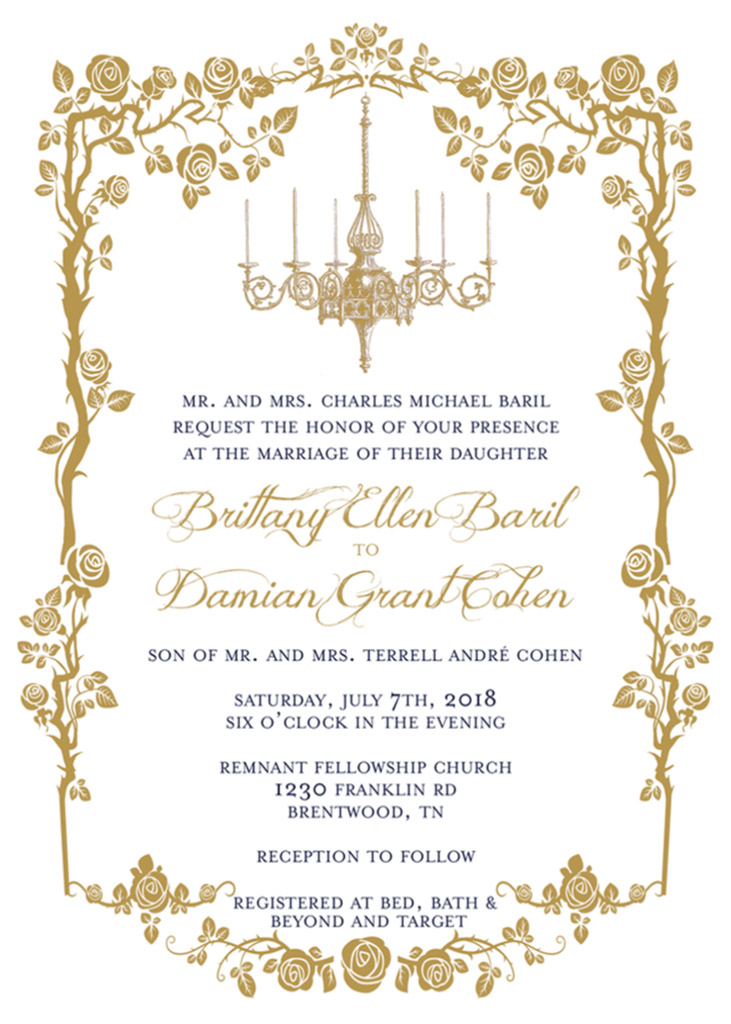 Baril-Cohen Remnant Fellowship Wedding Invitation