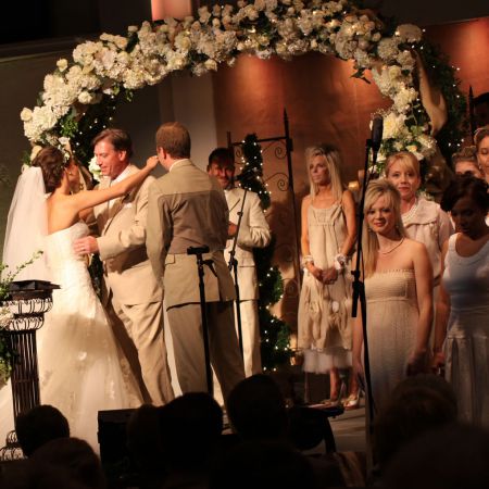 Polka/Langsdon Covenant Wedding Fall Wedding Chuppah | White Floral