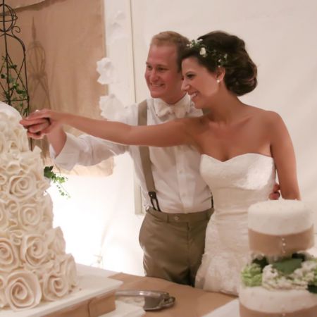Fall Tiered Wedding Cake| Fondant Rosettes
