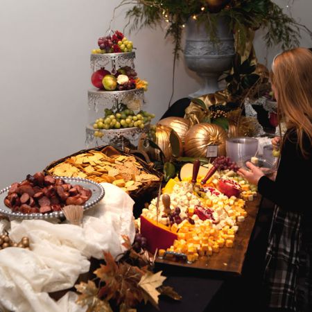 Wedding Reception Appetizer Table | Cheese Tray, Fruit Tray, Meat Assortments