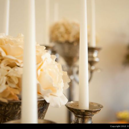 Autumn Wedding Table Decoration | Candelabbra with Center Flowers