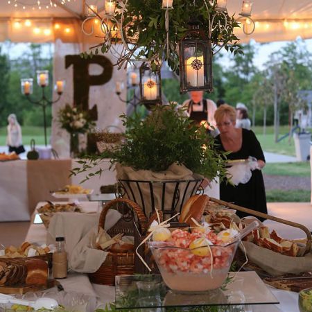 Fall Rustic Reception Food Tables