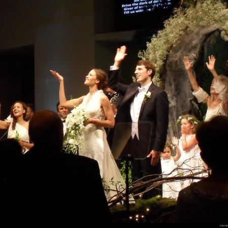 Fall Forest Wedding Chuppah | Greenery and Baby's Breath with Whit Accents