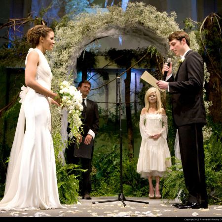 Barnes Covenant Wedding Fall Green and White Nature Inspired Chuppah Decoration