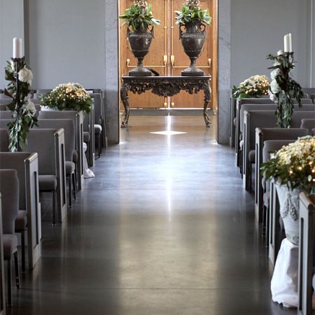 Fall Wedding Candle and Floral Aisle Decorations