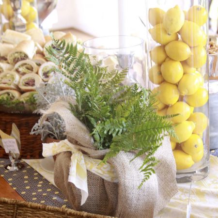 Summer Wedding Food Table Decorations | Lemon