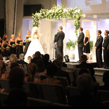 Loman/Eldeen Covenant Wedding Summer Wedding Chuppah | White Wooden Chuppah with Greenery and White Roses