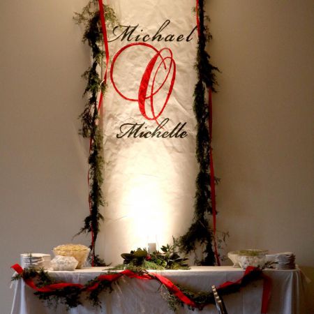Winter Wedding Monogram | Red and Black Monogram