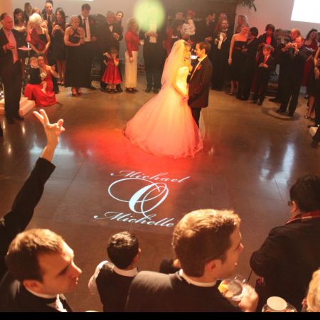 Winter Wedding First Dance | Monogram on the Dance Floor