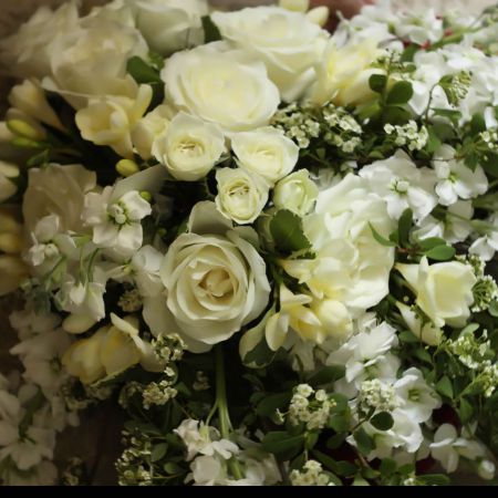 Spring White Bridal Bouquet