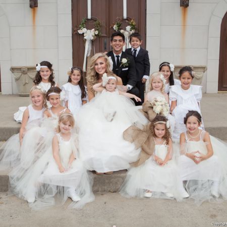 Fall Wedding Color Inspiration | White Tule Flower Girl Dresses