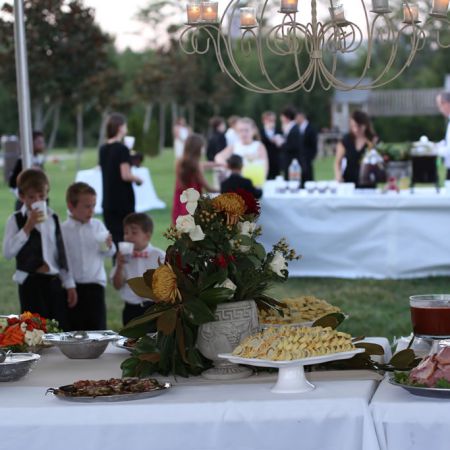 Fall Harvest Wedding Outdoor Reception Food Table