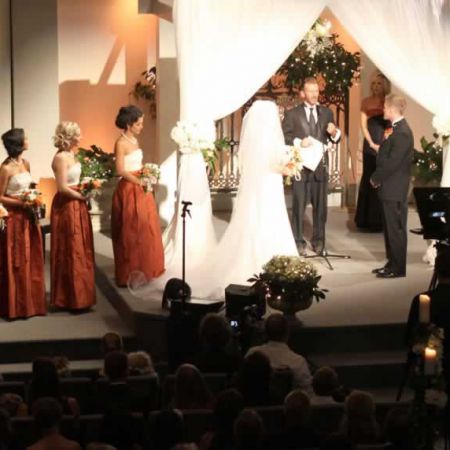 Fall Wedding Chuppah | White Fabric Draped