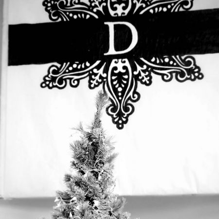 Winter Wedding Snowflake Monogram "D"