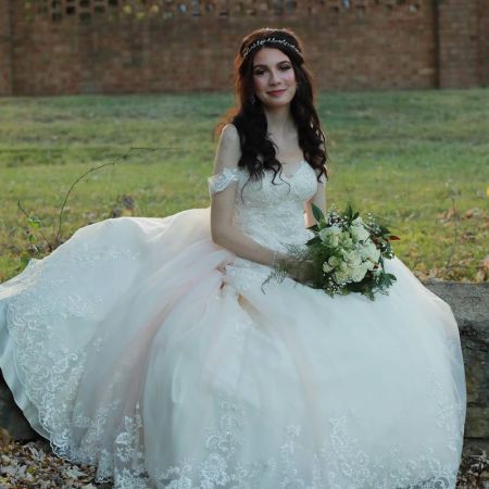 Giles/Valenzuela Covenant Wedding Giles/Valenzuela Remnant Fellowship Wedding Lace Detailed Off the Shoulder Wedding Gown