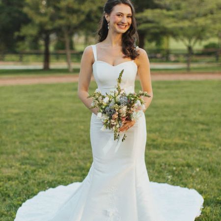 Wheeler/Smith Covenant Wedding Wheeler/Smith Remnant Fellowship Wedding Spring Bride Sweetheart Neckline Mermaid Style Wedding Gown
