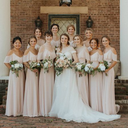 Koppenaal/McCoy Covenant Wedding Koppenaal/McCoy Remnant Wedding- Bridesmaids wearing pink spring dresses
