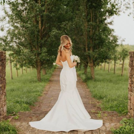 Snider/Hahn Covenant Wedding Snider/Hahn Remnant Fellowship Wedding Satin Mermaid Style Wedding Dress