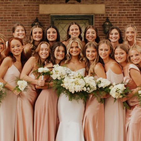 Snider/Hahn Covenant Wedding- Baby Pink Bridesmaid Dresses for Spring time wedding