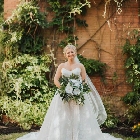 Hord/Welch Covenant Wedding Hord/Welch Remnant Fellowship Wedding Lace Sweetheart Neckline Ballgown Dress