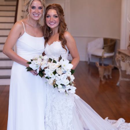 Mendl/Hayden Covenant Wedding Mendl/Hayden Remnant Wedding- White Bridesmaid Dress with Spaghetti straps