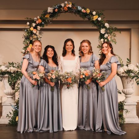 Jeter/Straley Covenant Wedding Blue Satin Bridesmaid Dresses for a Spring Remnant Fellowship Wedding