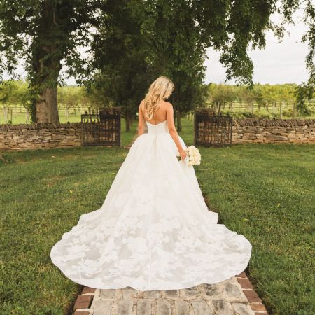 Martin/Hahn Covenant Wedding Floral Ballgown Wedding Dress
