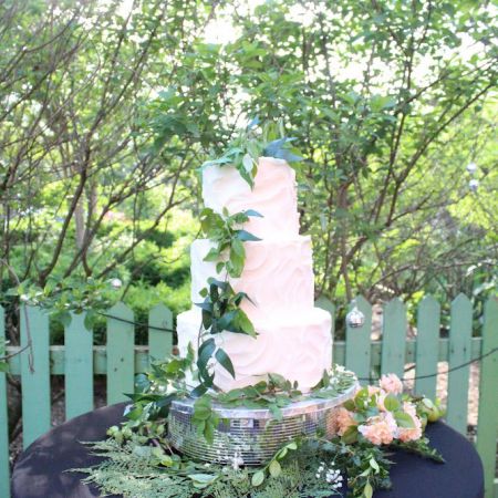 Summer Wedding Cake With Textured Buttercream by Remnant Fellowship Cake Committee