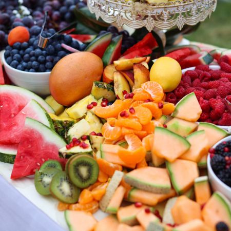 Colorful Assortment of Refreshing Fruit for Wedding Reception food