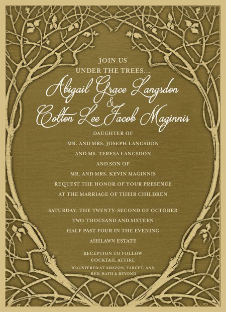 Langsdon-Maginnis Remnant Fellowship Wedding Invitation