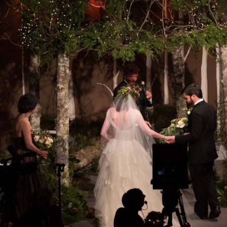Fall Rustic Wooden Wedding Chuppah Decoration