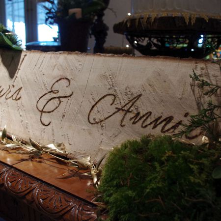 Fall Rustic Customized Wooden Bride and Groom Name Sign
