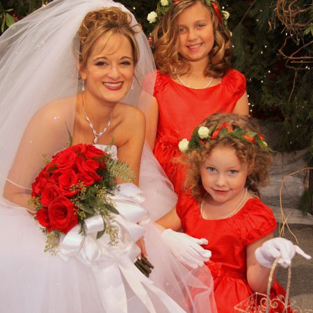 Winter Red Christmas Wedding | Red Flower Girl Dresses