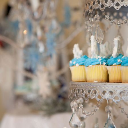 January Blue Winter Wedding Snowflake Cupcake Decorations