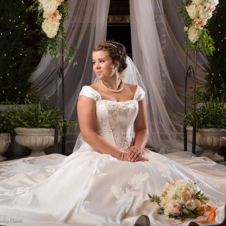 Willy/Shangle Covenant Wedding Formal Traditional Wedding Gown | Ball Gown with long Train, Embroidered Detail and Cap Sleeves