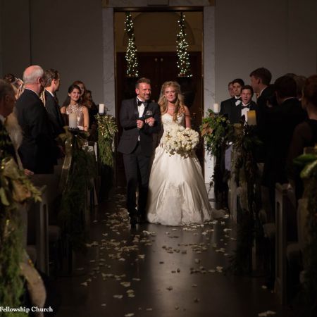 Jost/Martin Covenant Wedding Father of the Bride Walking Down the aisle