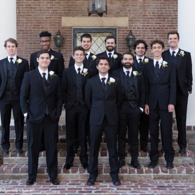 Formal Groomsmen Portrait | Black Suit and Ties