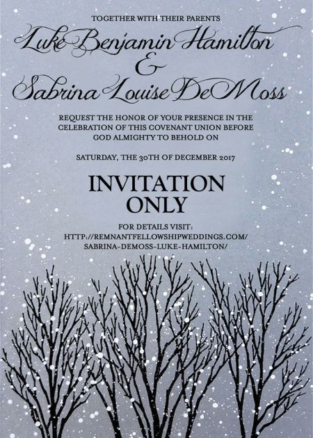 DeMoss-Hamilton Wedding Invitation