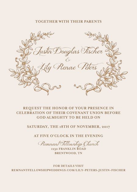 Peters-Fischer Wedding Invitation