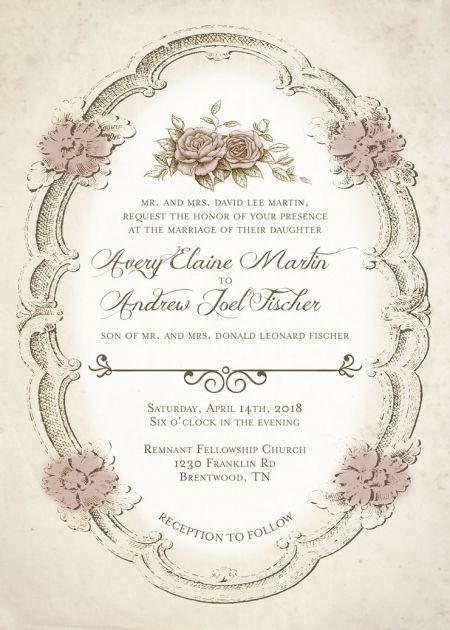 Martin-Fischer Remnant Fellowship Wedding Invitation