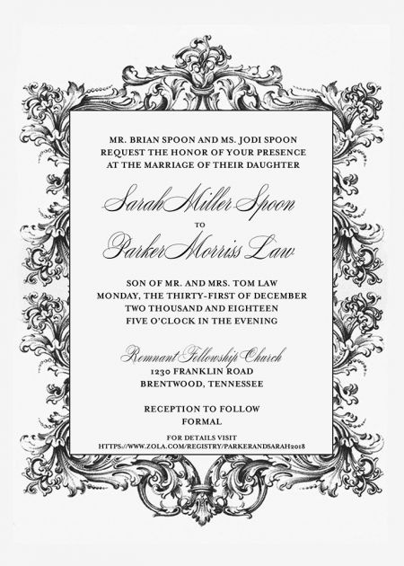 Spoon-Law Remnant Fellowship Wedding Invitation