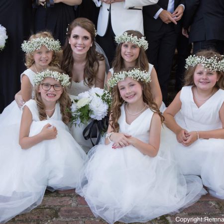 Jost VanDonsel Wedding Flower Girls with Flower Crowns