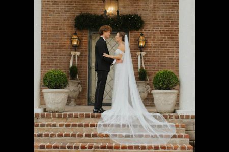 Timothy and Grace Fischer - Remnant Fellowship Wedding - Back steps of Ashlawn